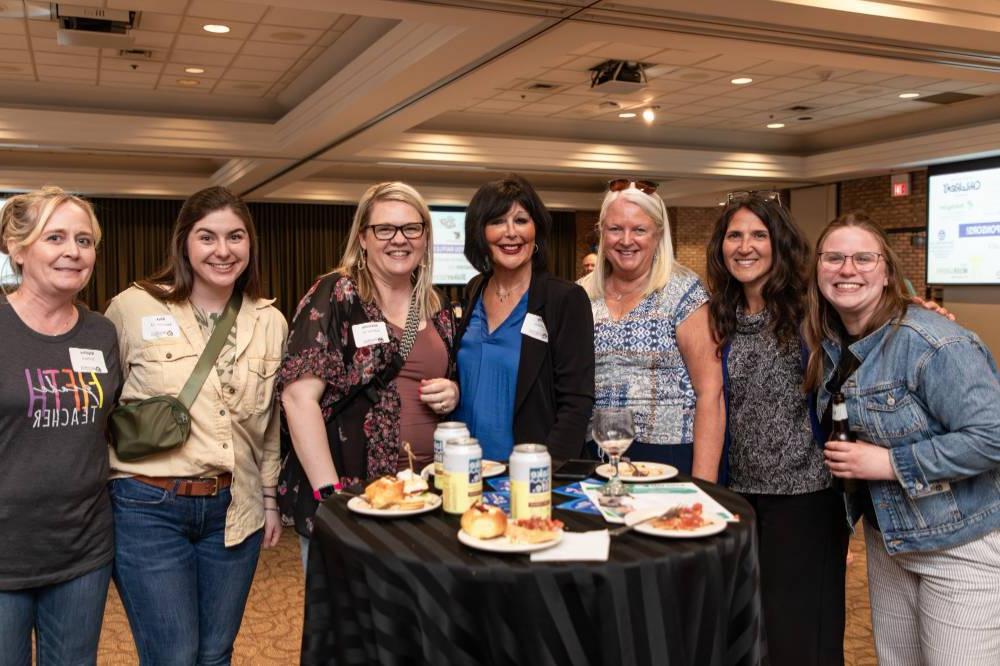 GVSU President with Teachers and Mentors and the Teacher Mentor Appreciation Night